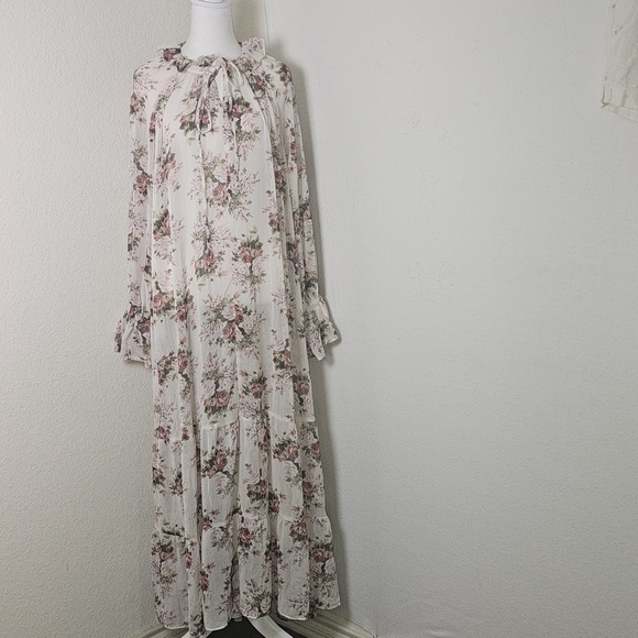 VICI x FATE Floral Maxi Dress Boho Prairie Style – Size Large – NWT - Picture 1 of 13